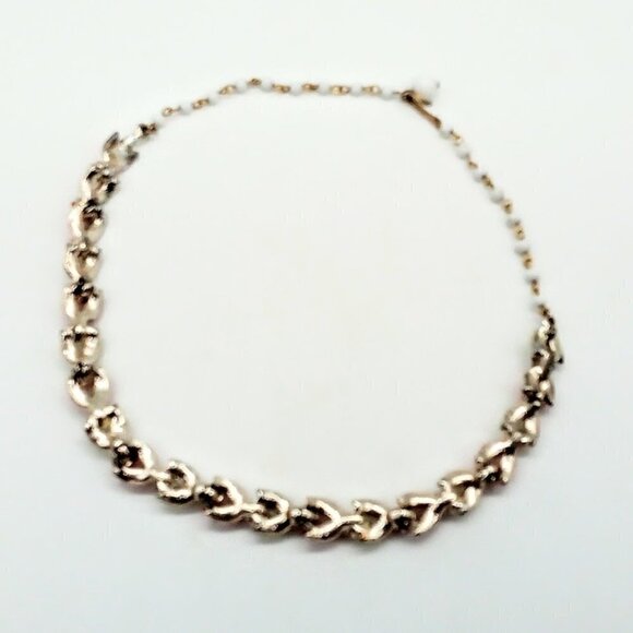 Vintage Pakula Orange Cream Enamel White Beaded Necklace - Picture 4 of 6